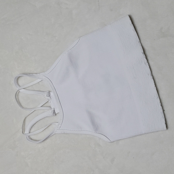 FP Movement by Free People Happiness Runs Ribbed Bra White Medium - Picture 3 of 15